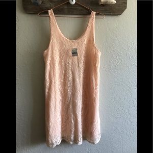 Pink/peach lace dress